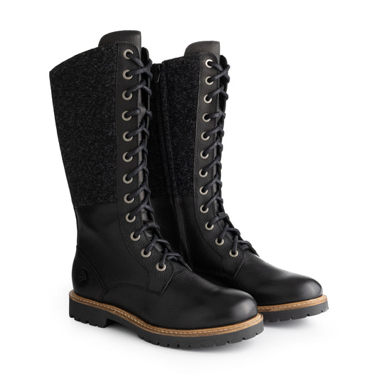 Hellvik - High lace-up boots - Lady - Black FRD